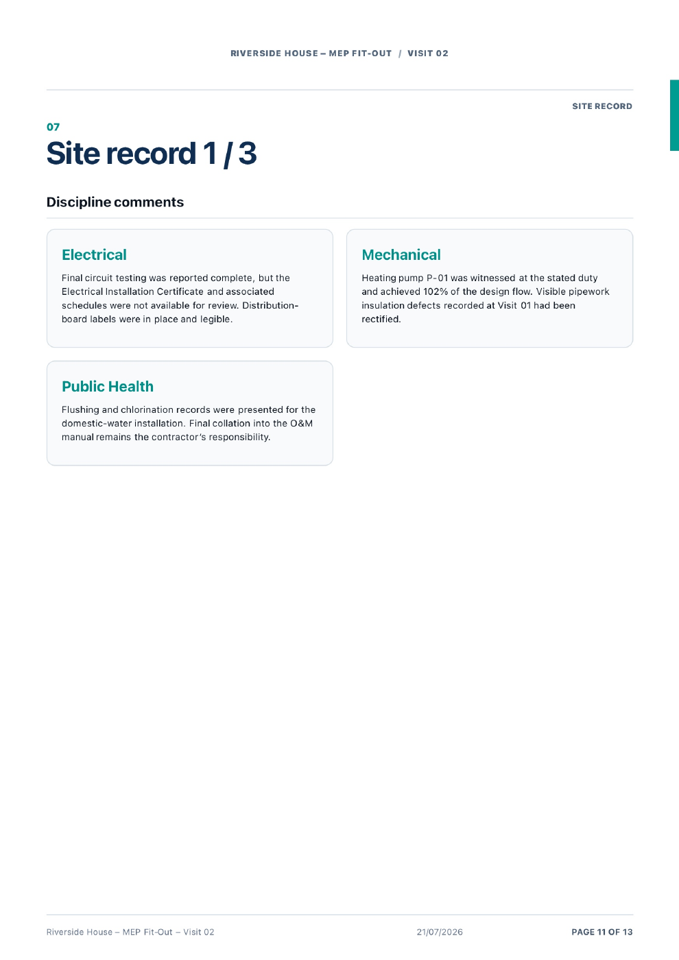 Riverside House report page 11